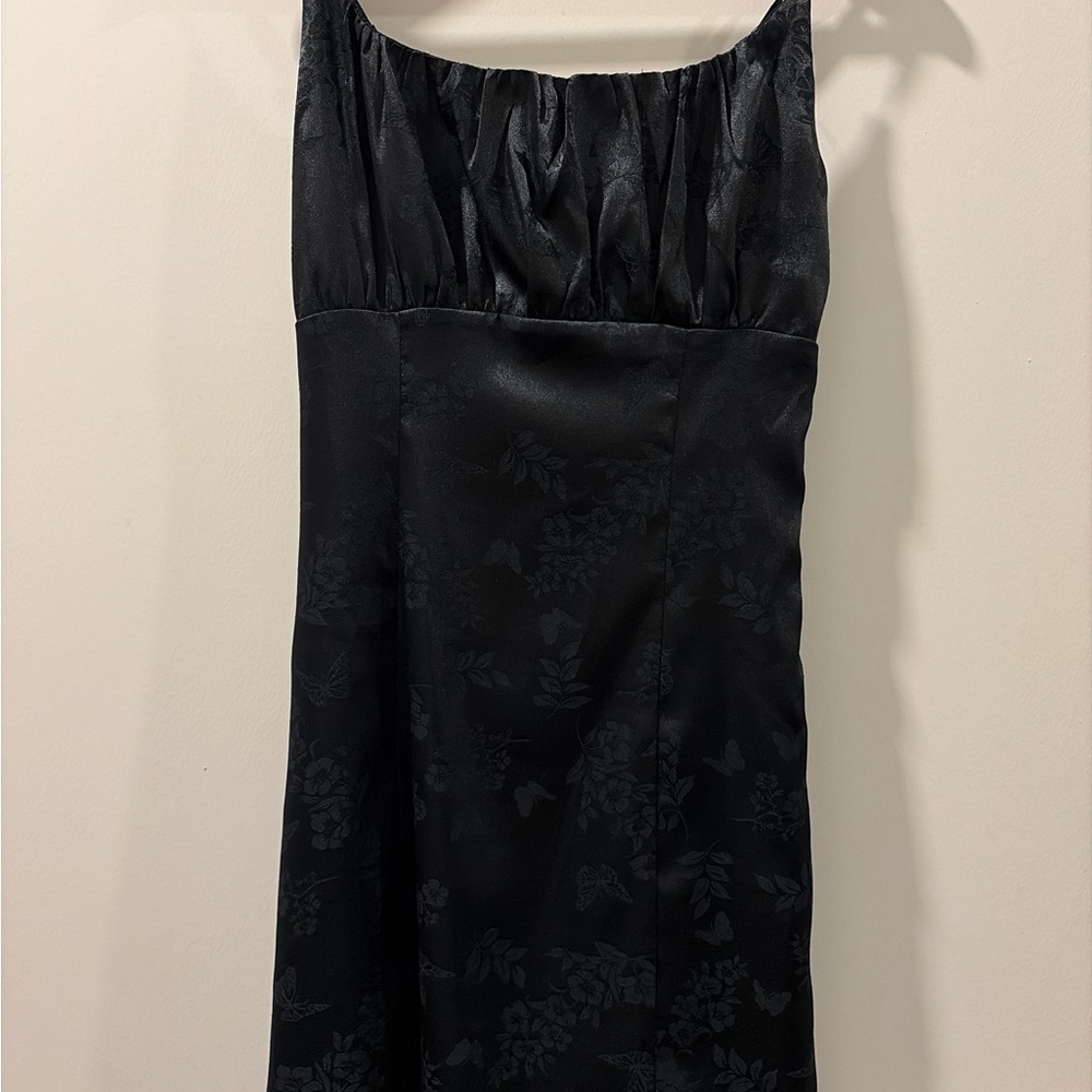 Elegant Black Floral Dress